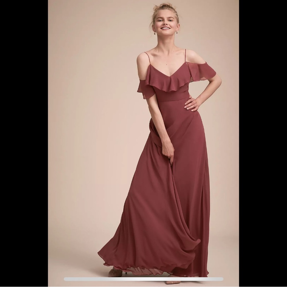 Jenny Yoo Mila Dress in Cinnamon Rose Size 14